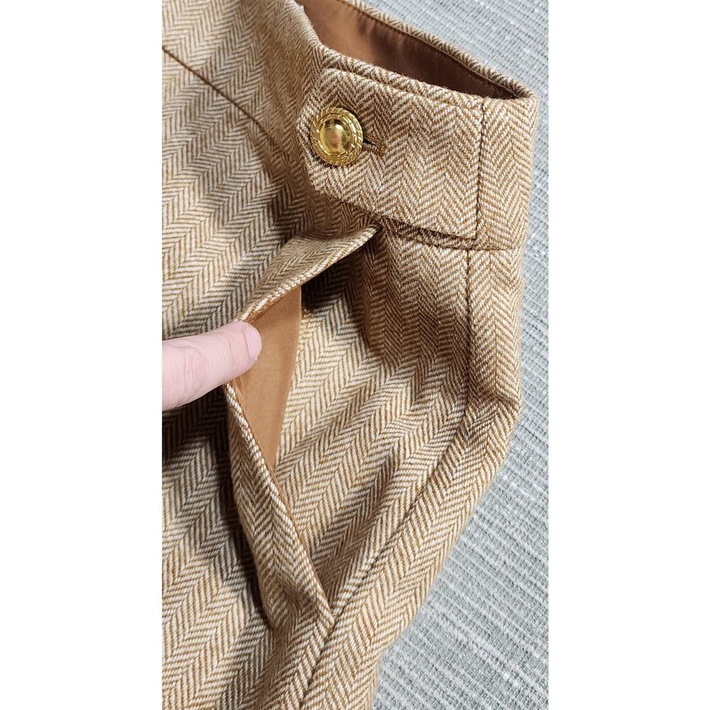 J.Crew Womens Herringbone Skirt Wool Blend Tan Size 10 NWT - Picture 6 of 10